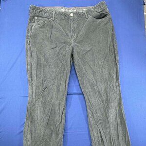 Eddie Bauer Women Corduroy Pants Curvy Boot Cut Size 18 Gray